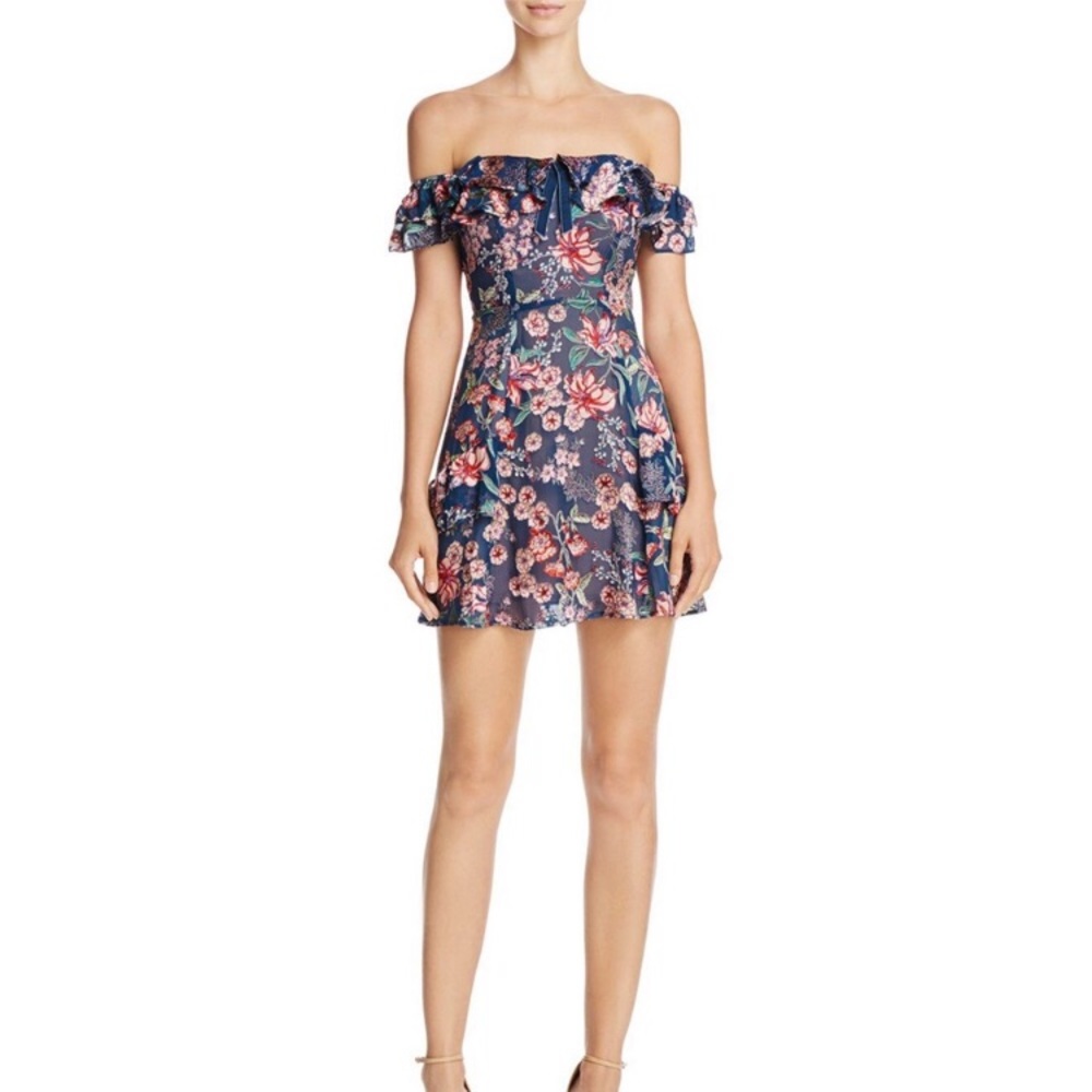 For Love & Lemon Flora Off The Shoulder Dress Sz S
